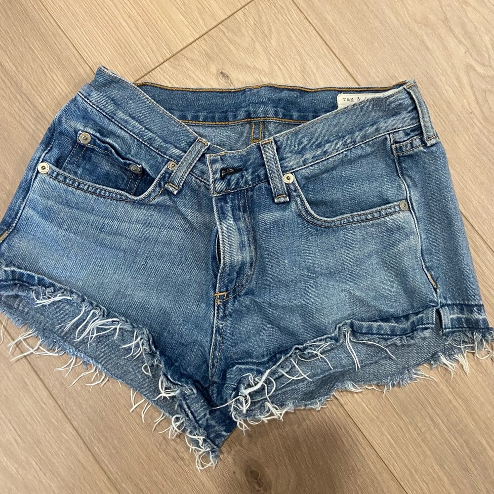 rag&bone distressed denim shorts